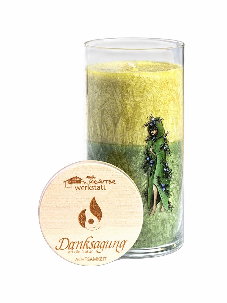 Allgäuer Heilkräuterkerze Achtsamkeit Danksagung Allgäuer Heilkräuterkerze Achtsamkeit Danksagung
