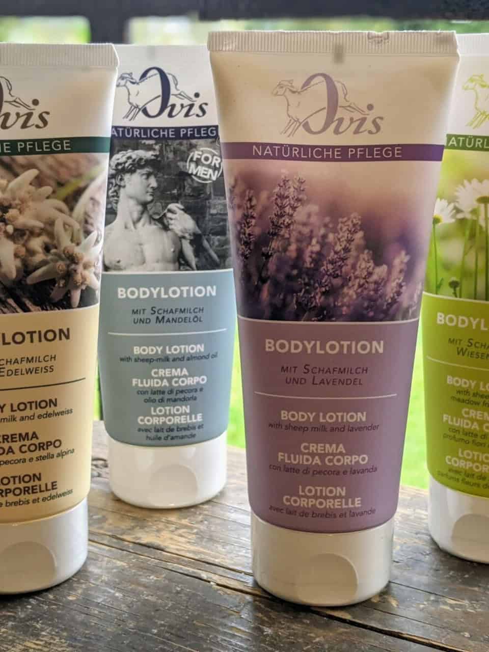 Ovis Bodylotion mit Schafmilch verschiedene Sorten Ovis Bodylotion mit Schafmilch verschiedene Sorten