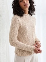 Damenpullover aus Baumwolle und Leinen von Vorne