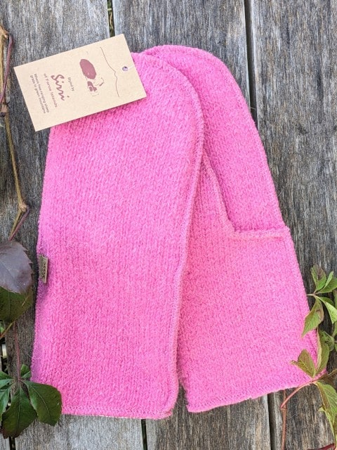 Fäustlinge aus Wolle pink Fäustlinge aus Wolle pink