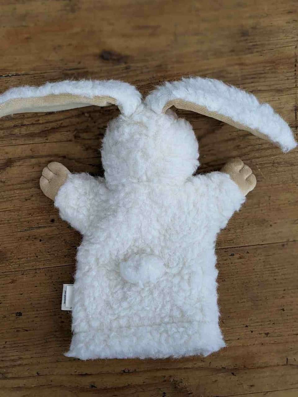 Handpuppe Hase von hinten Handpuppe Hase von hinten