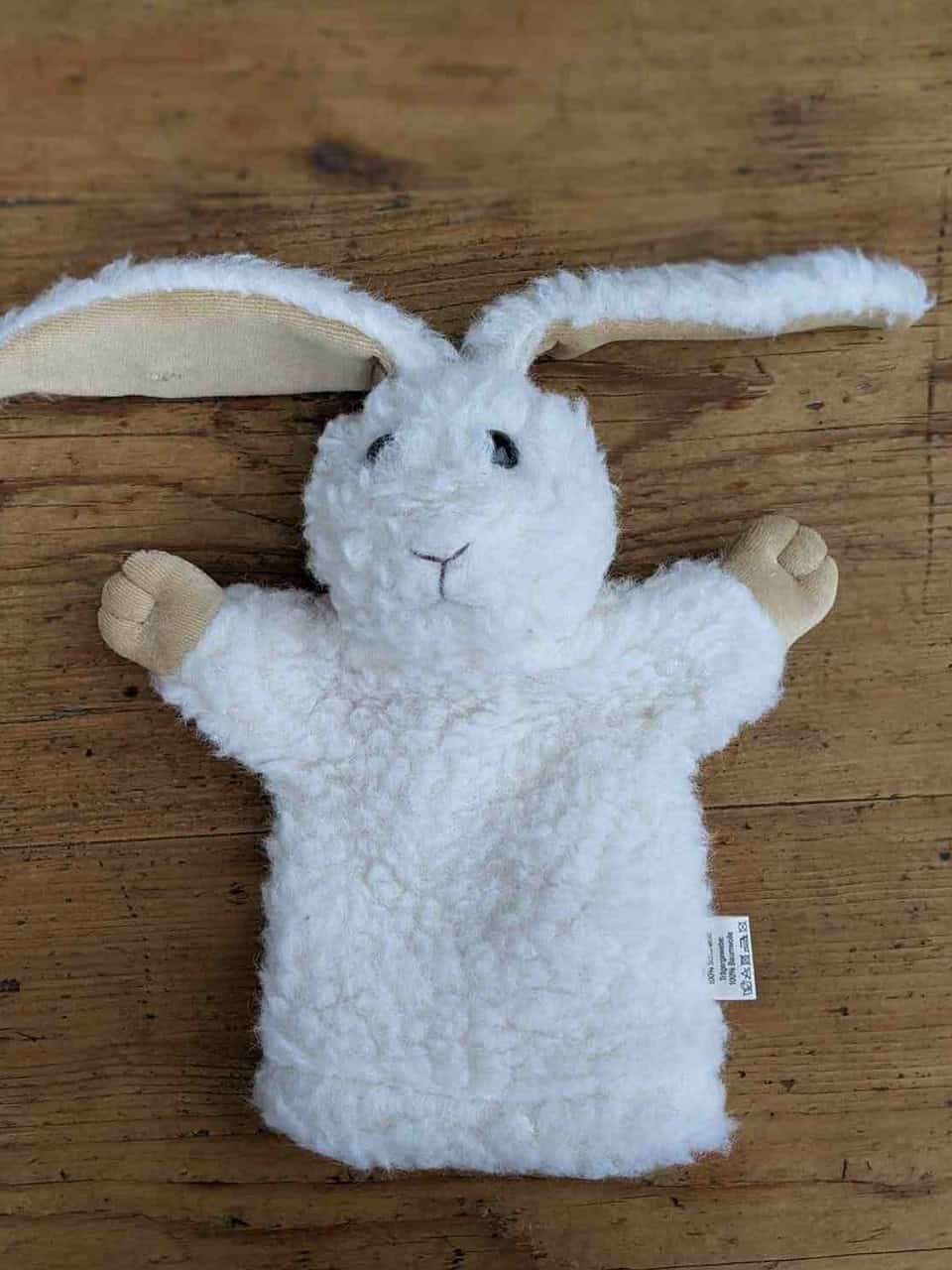Handpuppe Hase von vorne legend Handpuppe Hase von vorne liegend