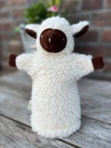 Handpuppe Schaf dunkel von vorne