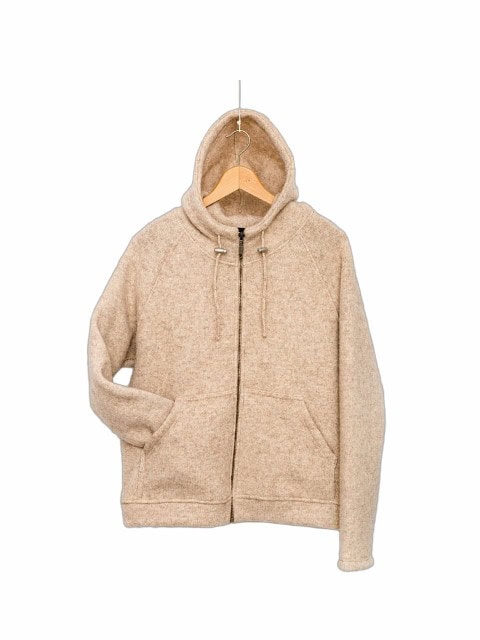 Kapuzenjacke Natur aus Wolle