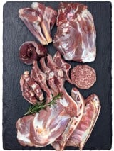 Lammfleisch Paket xxl mit Haxen, Keule, Schulter, Rippchen, Hack, Filet und Koteletts