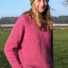 Damenpullover aus Wolle pink