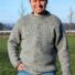 Herrenpullover aus Wolle grau meliert
