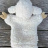 Schaf Handpuppe von vorne