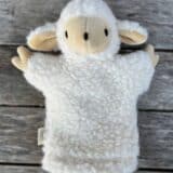 Schaf Handpuppe von vorne