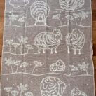 Wolldecke mit Schafmotiv beige natur