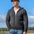 Wolljacke mit Kapuze Anthrazit
