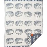 Babydecke Hedgehog von Klippan blau