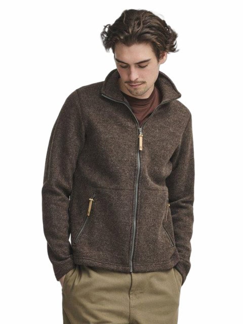 Wolljacke mit Stehkragen Ivanhoe Herren braun Wolljacke mit Stehkragen Ivanhoe Herren braun