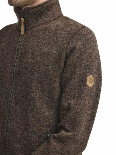 Wolljacke mit Stehkragen Ivanhoe Herren braun Wolljacke mit Stehkragen Ivanhoe Herren braun
