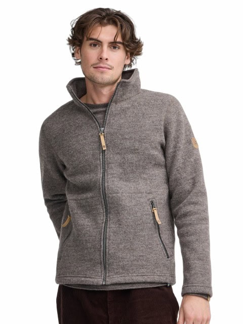 Wolljacke mit Stehkragen Ivanhoe Herren hellbraun Wolljacke mit Stehkragen Ivanhoe Herren hellbraun