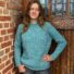 Pullover Damen aus Donegal Tweedwolle hellblau